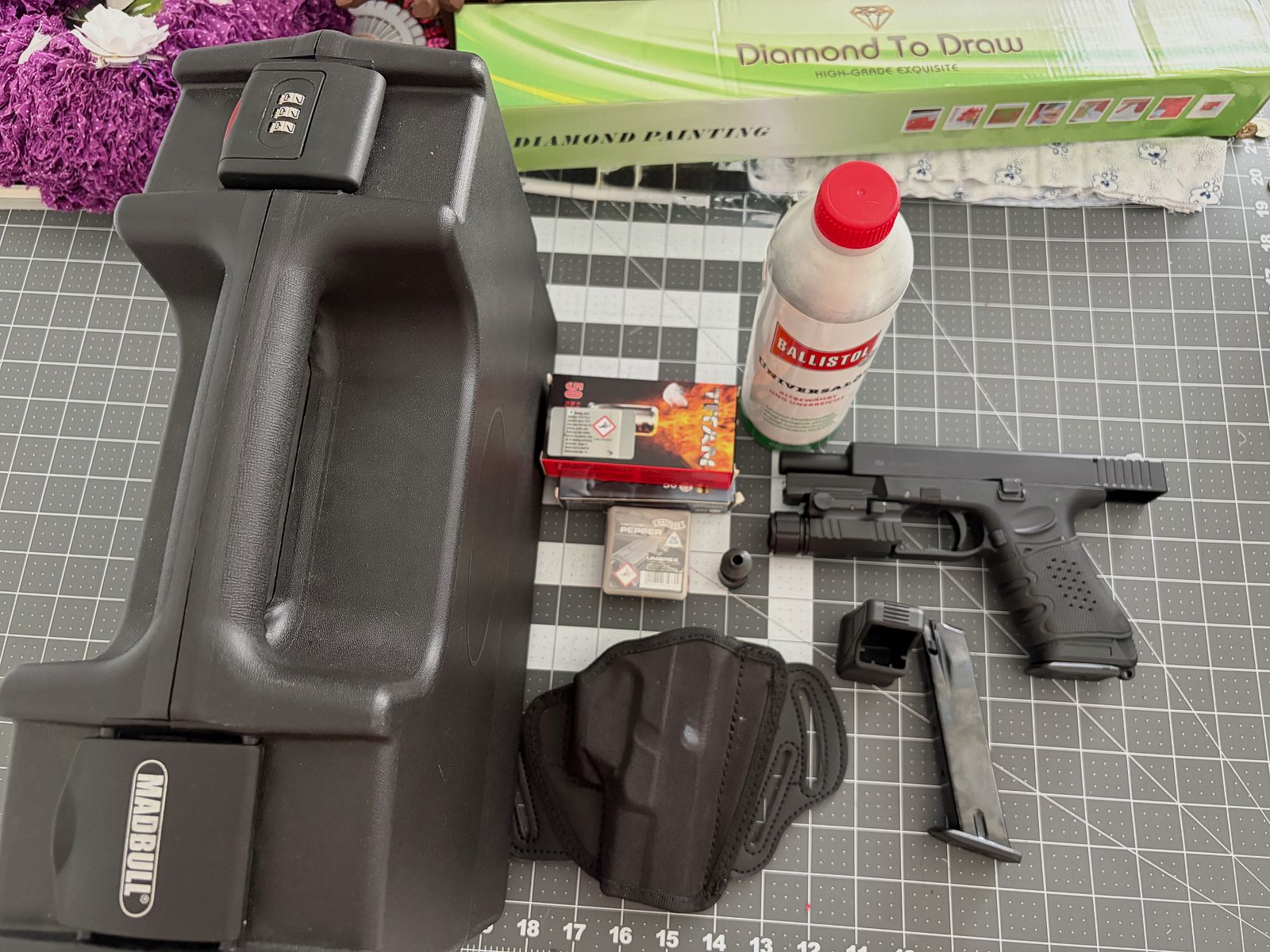 Blank pistol Zoraki 917 con molti accessori