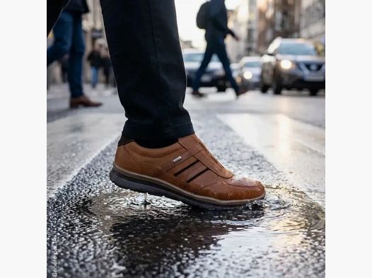 Chaussures Dayne marrons en cuir pour homme - Confort et imperméabilité TEX