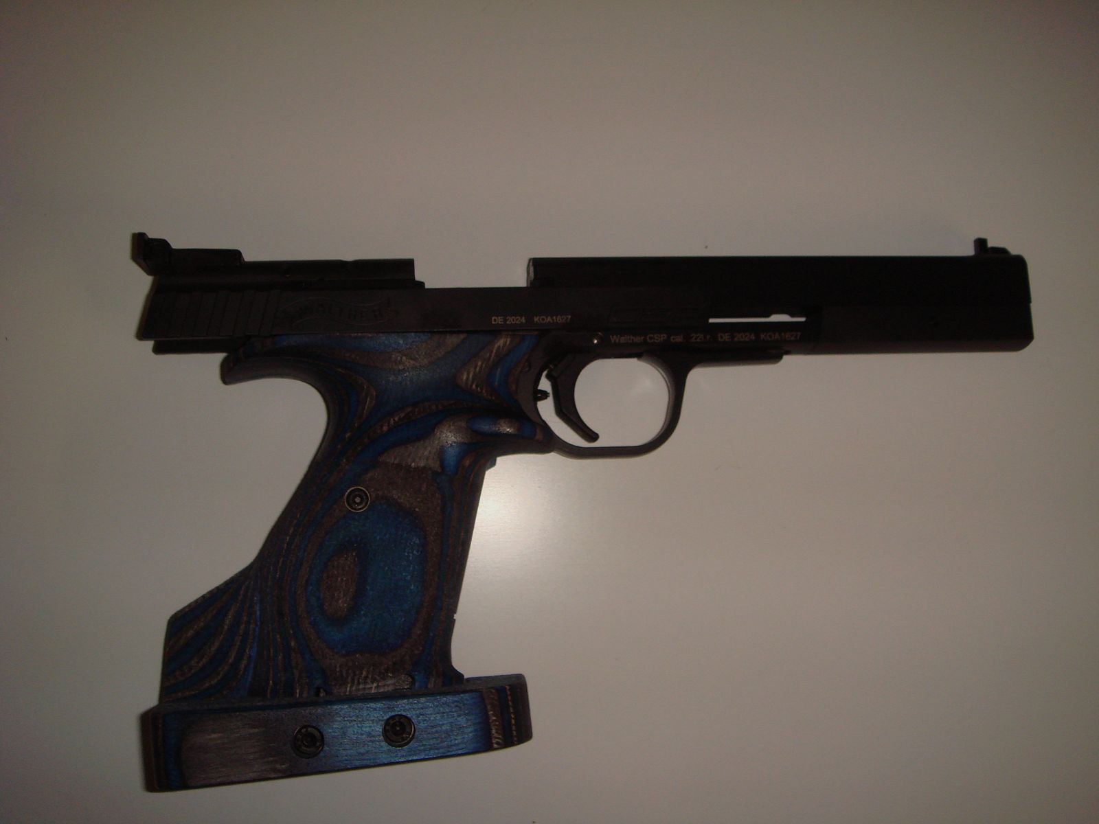 Walther CSP Expert .22lfb (impugnatura da competizione in legno stratificato blu angelo)