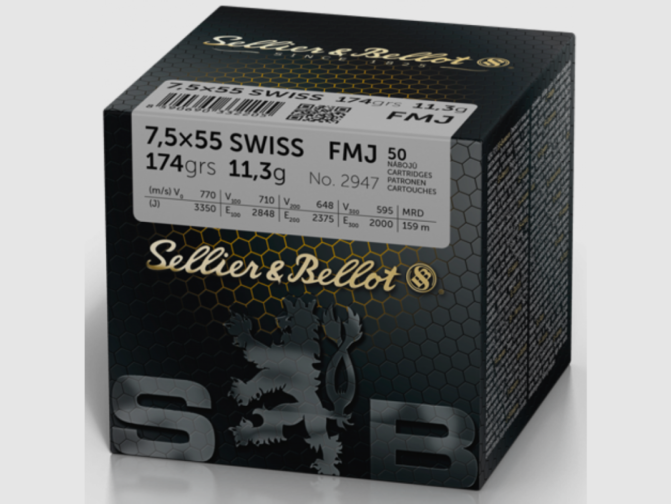 S&B 7.5×55 FMJ 174gr, Bild 1 von 2