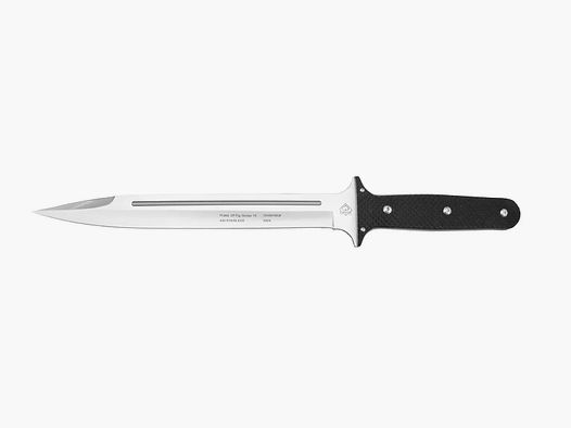PUMA XP cuchillo para jabalí 15, cuchillo de captura, pakkawood negro con piel de pez, funda de kydex