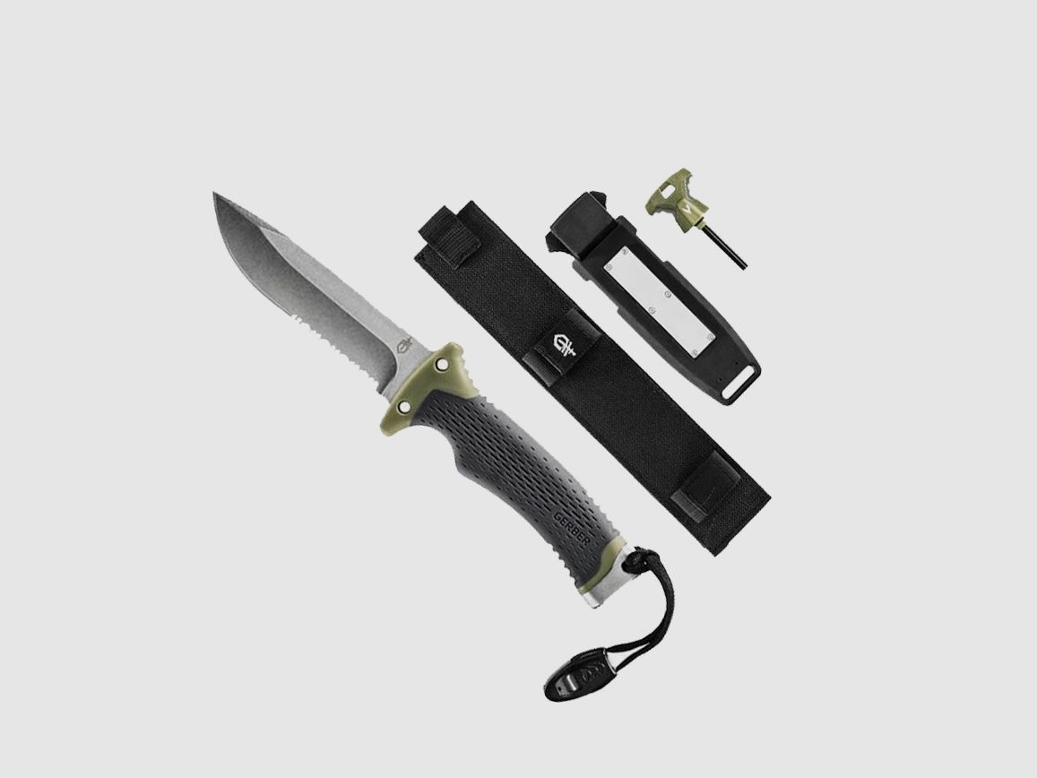 Nóż GERBER ULTIMATE SURVIVAL + KRZESIWO 30-001830 - 25 lat gwarancji, zdjęcie 1 z 3