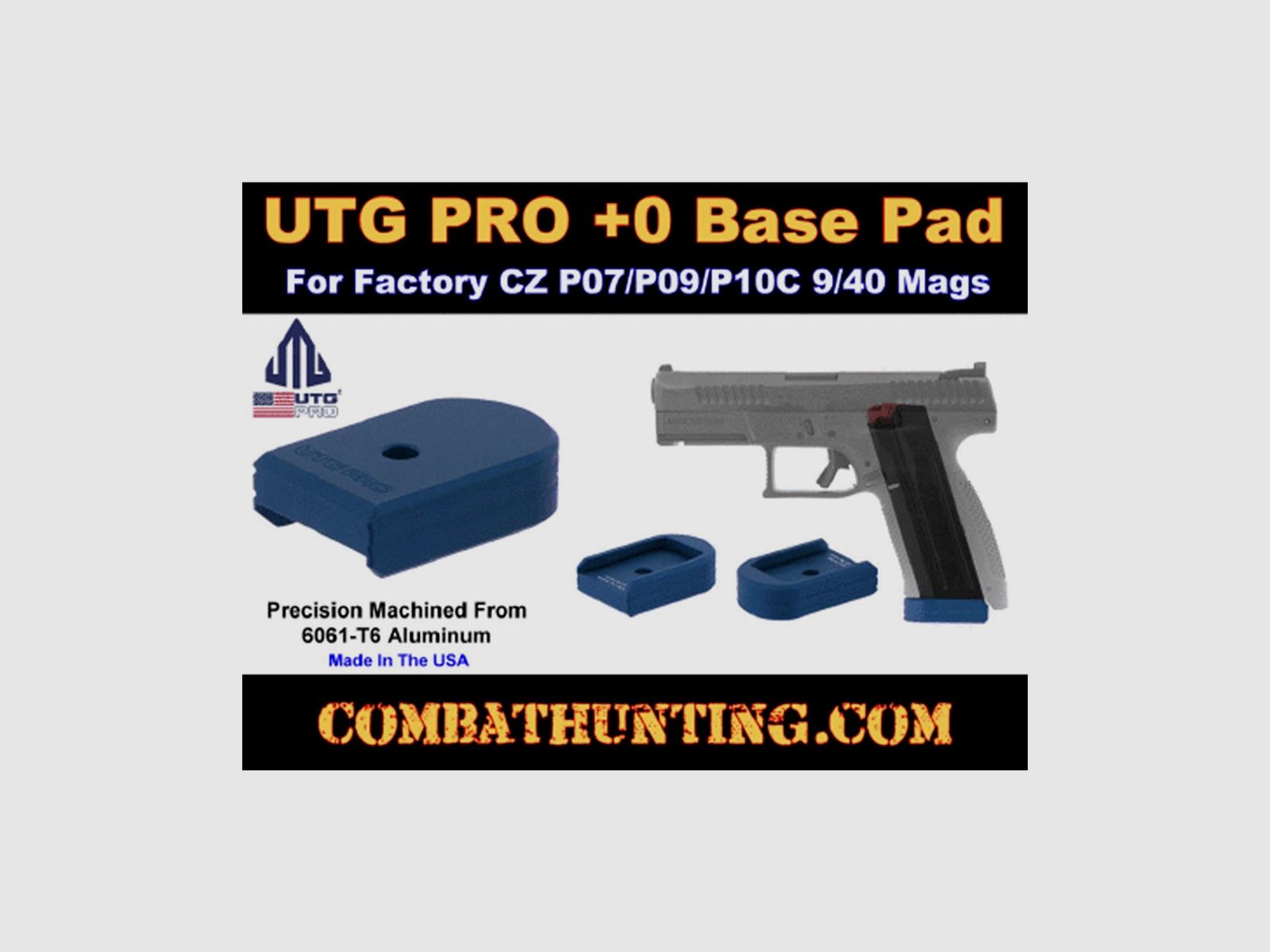 UTG PRO PUBCZ01B +0-Magazine Base for CZ P-07/P-09/P-10 C – Blue