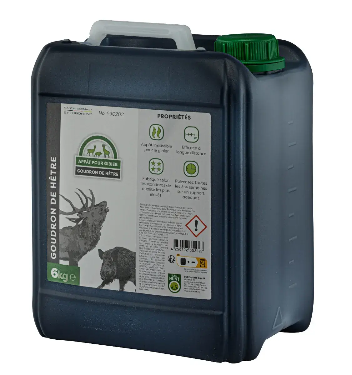 Catrame di faggio naturale 6 kg Eurohunt senza additivi, immagine 2 di 6