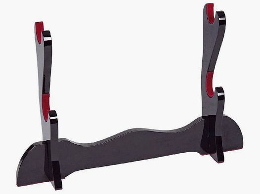Soporte de mesa para dos espadas samuráis brillo alto
