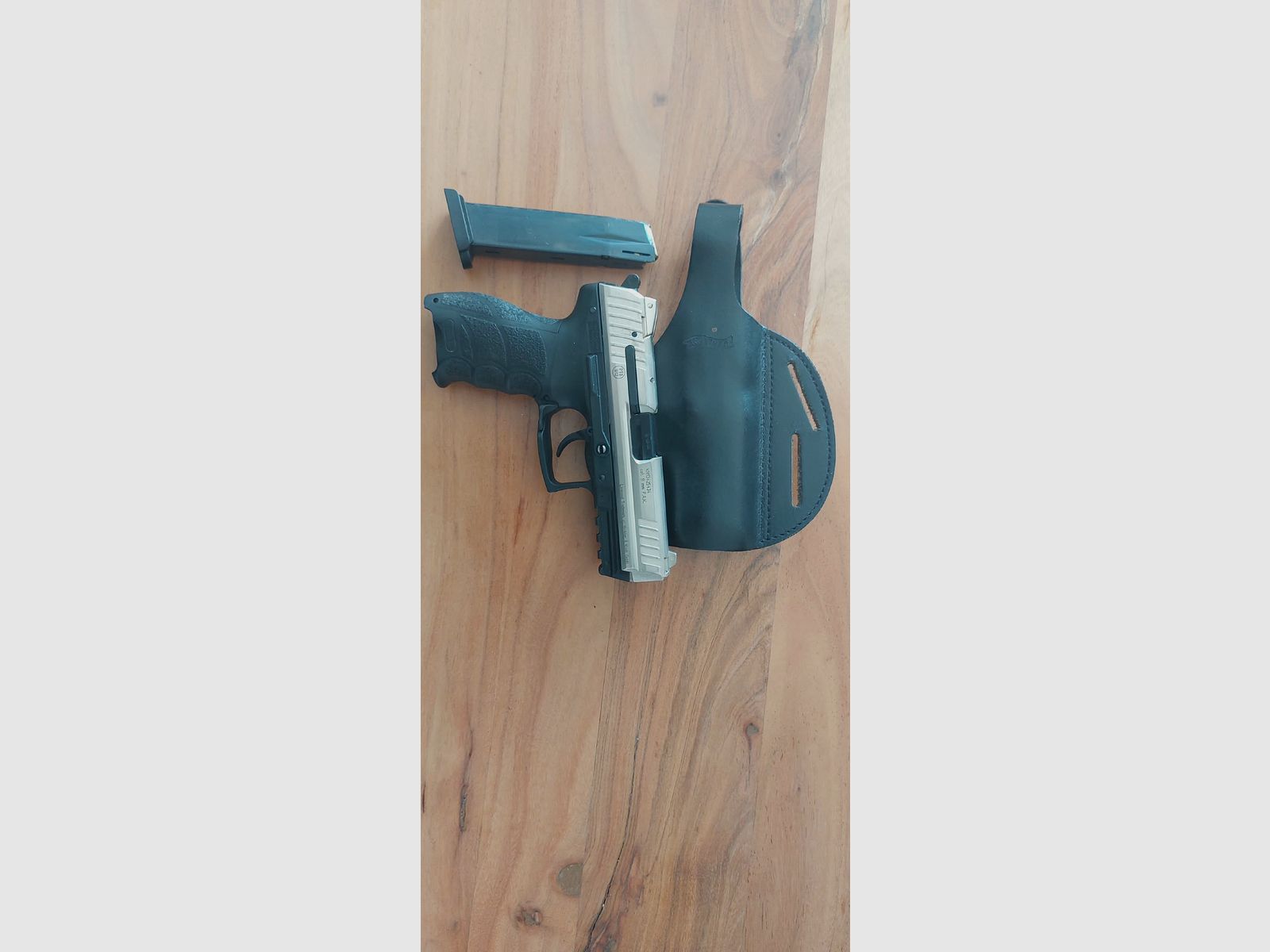 TOP Heckler & Koch P30 / Edition nichelata / Acciaio pieno / Calibro 9 mm P.A.K. in VENDITA!, immagine 4 di 6