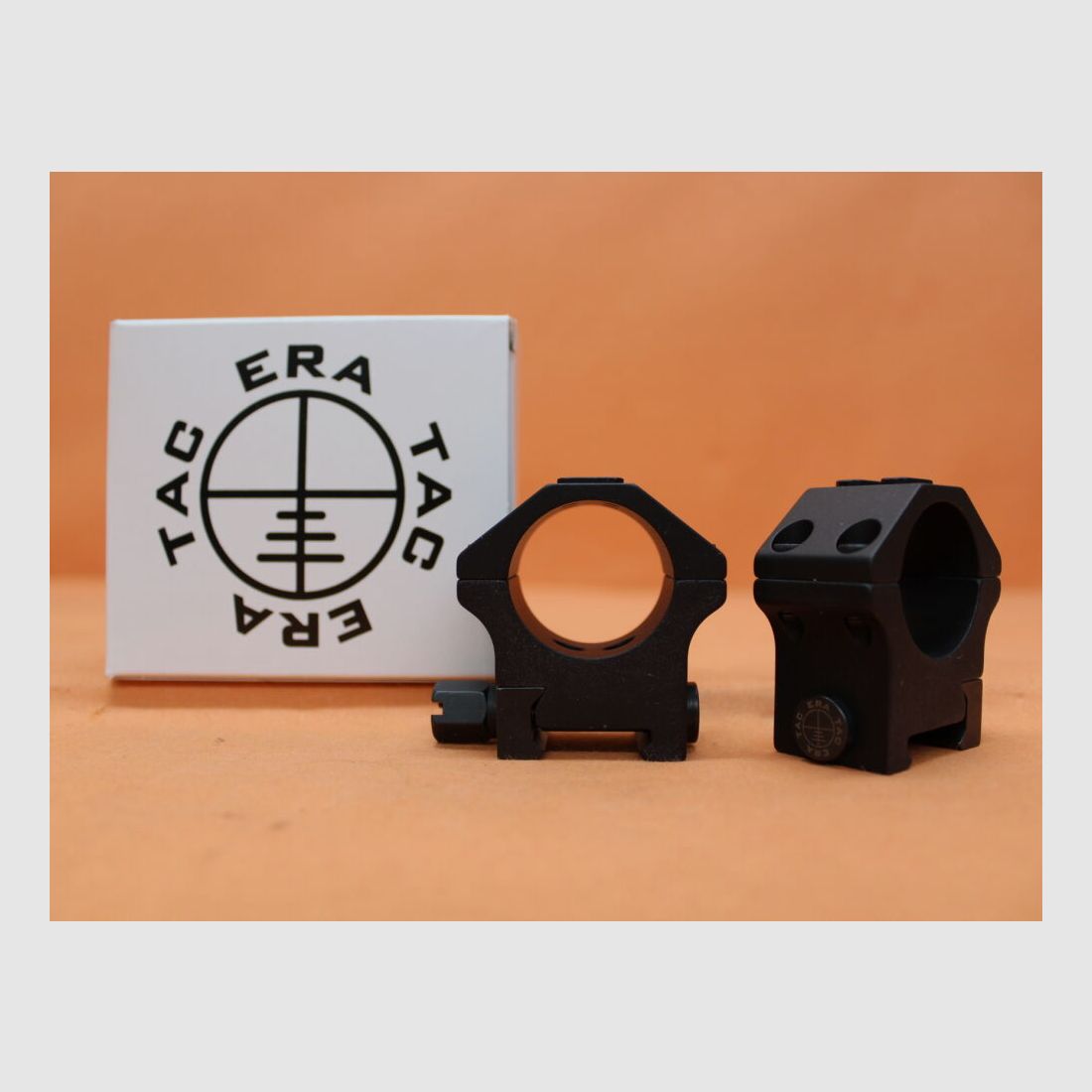 Recknagel Era-Tac Montageringe 30mm (T5003-0013) mit Mutter, Alu schwarz, BH=13mm für Picatinnyprofil