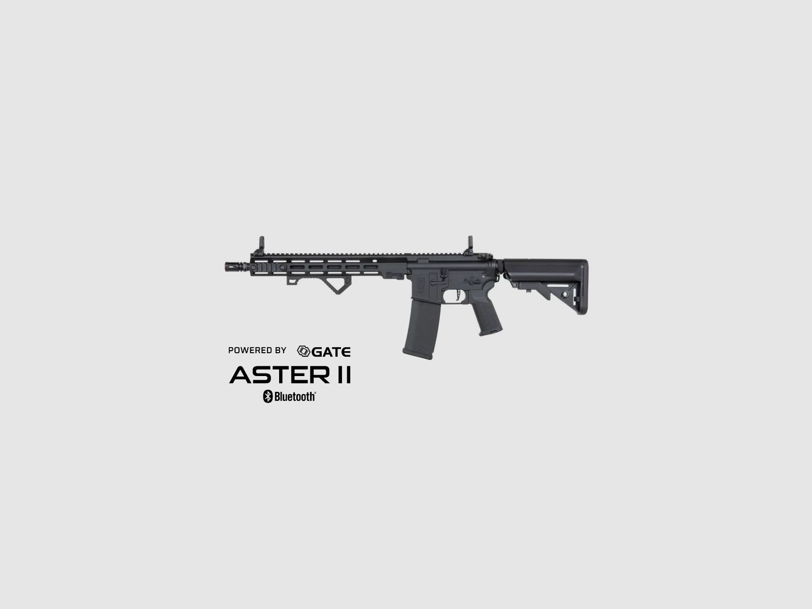 SA M4 Carbine M-LOK (SA-P22 PRIME™ Aster II ETU BLDC™) Rifle Airsoft Libre a partir de 18 - Negro -F-