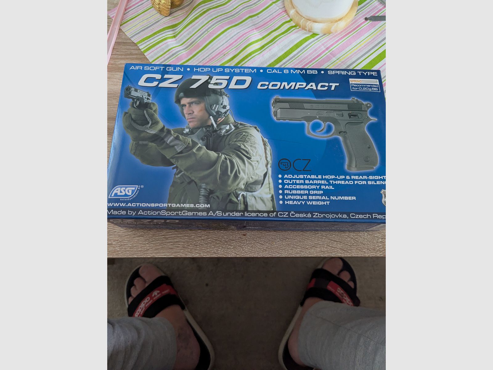 Airsoft Pistole CZ 75D Compact mit viel Zubehör 
