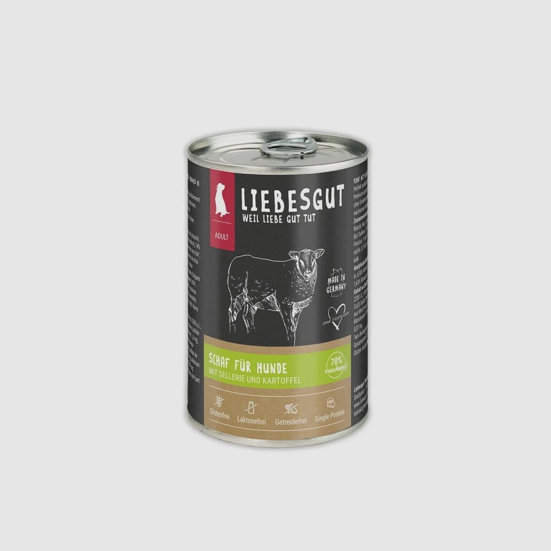 Liebesgut Hundenassfutter Bio Schaf mit Sellerie und Kartoffel 400g