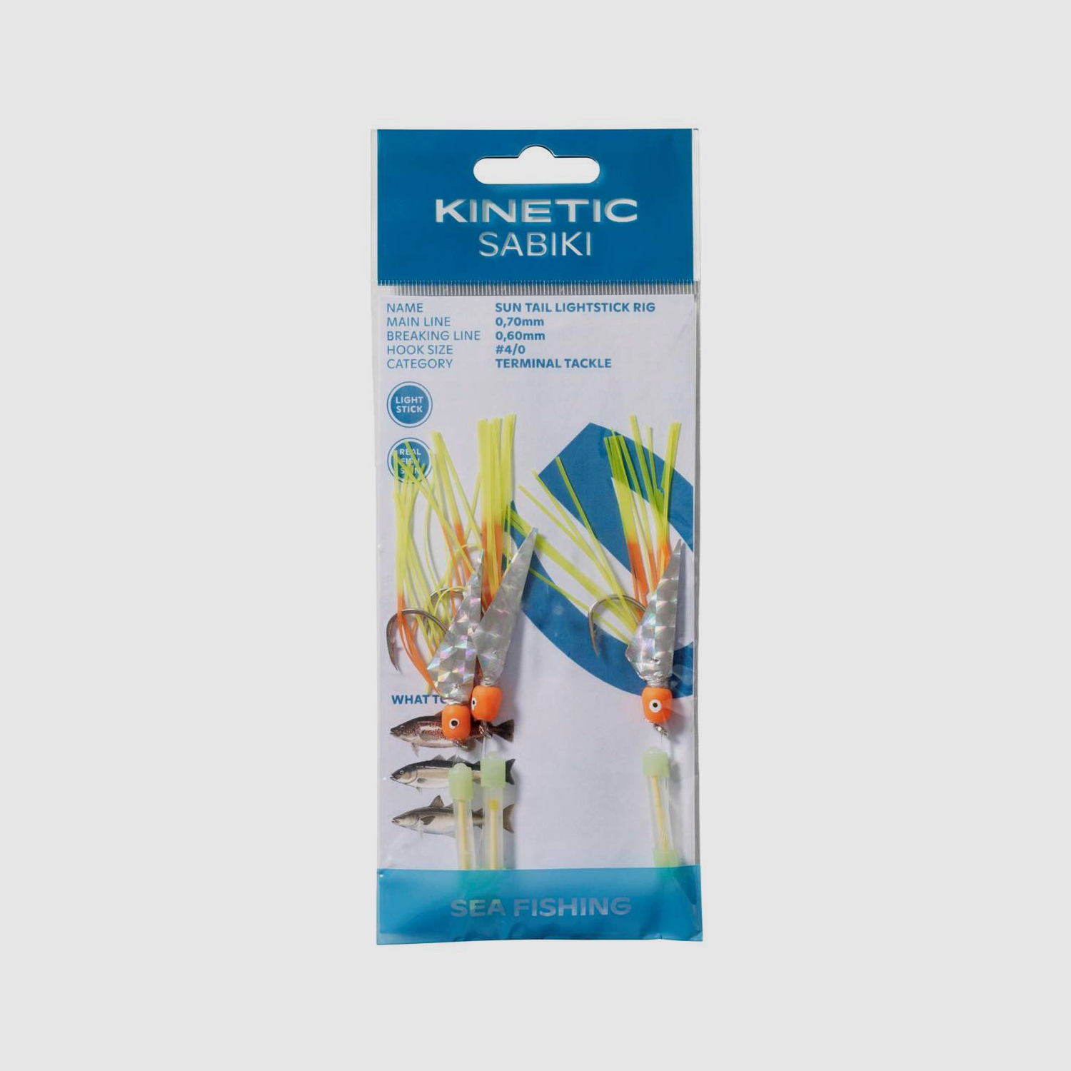 Kinetic Sabiki Sun Tail Lightstick #4/0 Yellow/Orange, billede 1 af 2