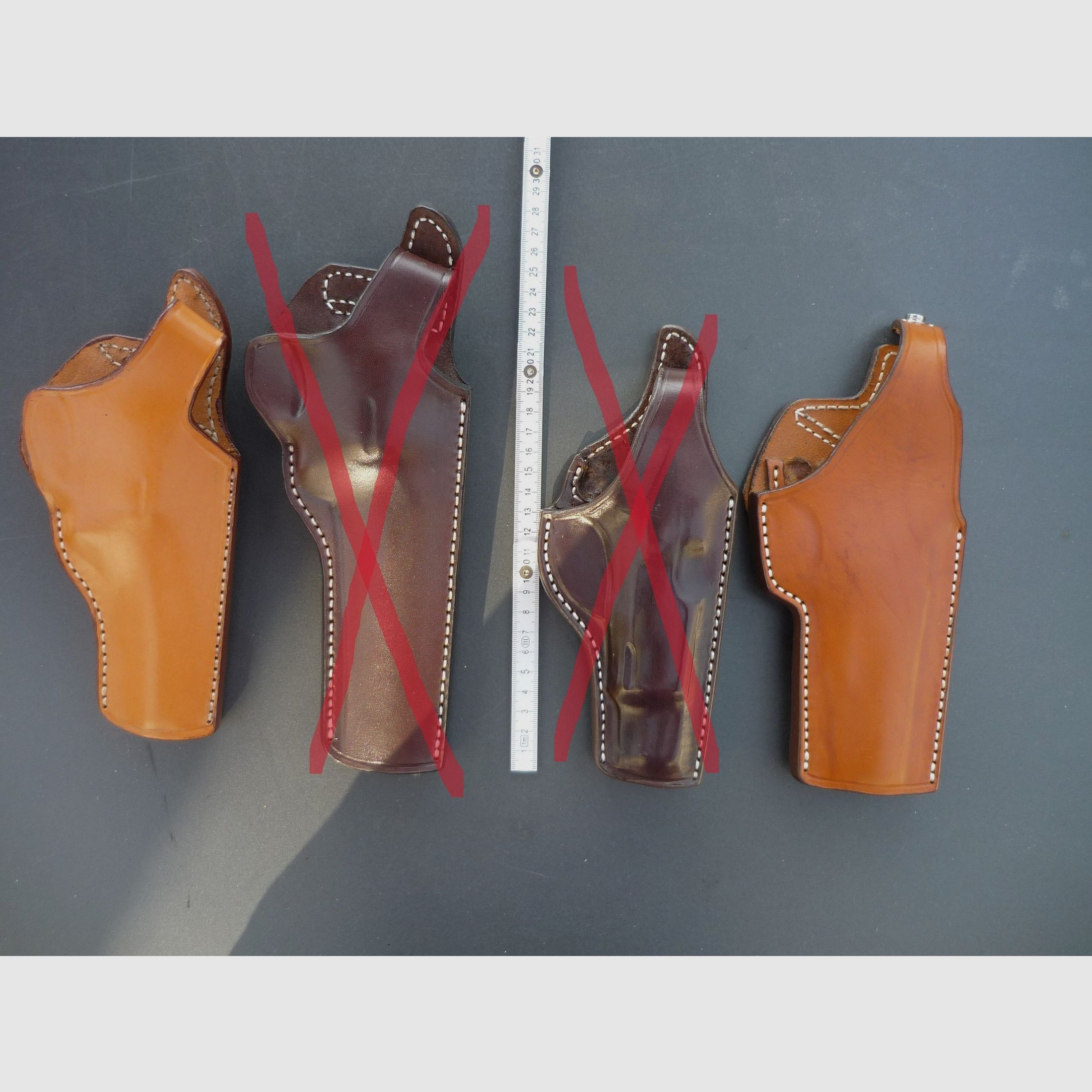 HKDesign Holster Art. Nr. 003 mit Teflon Kornschiene und Snapverschluß  für: S&W M 66  4",  PPC 0455 -  für Rechtshänder