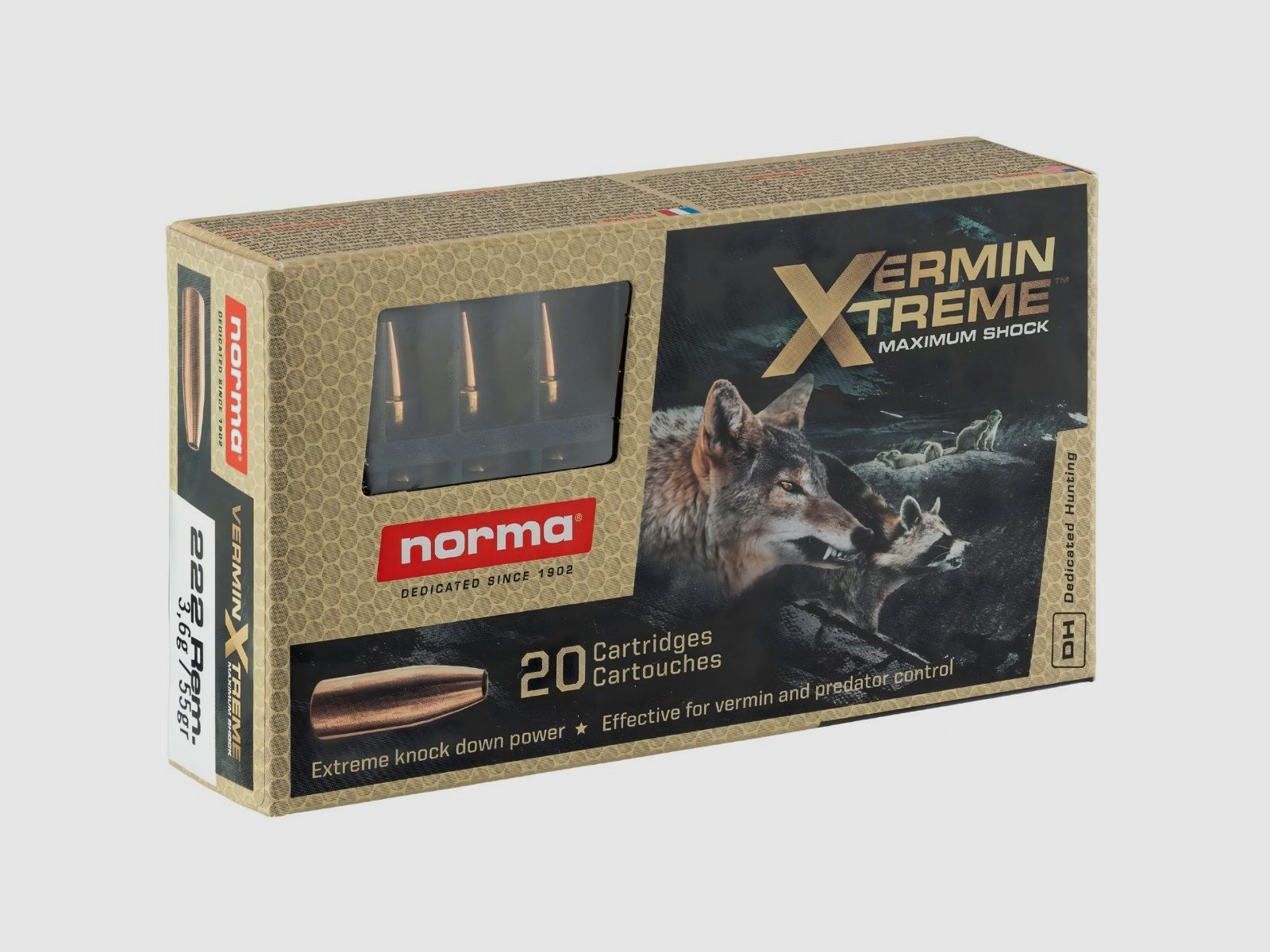 .222 Rem Norma Vermin Extreme 55gr/3,6g, zdjęcie 1 z 3