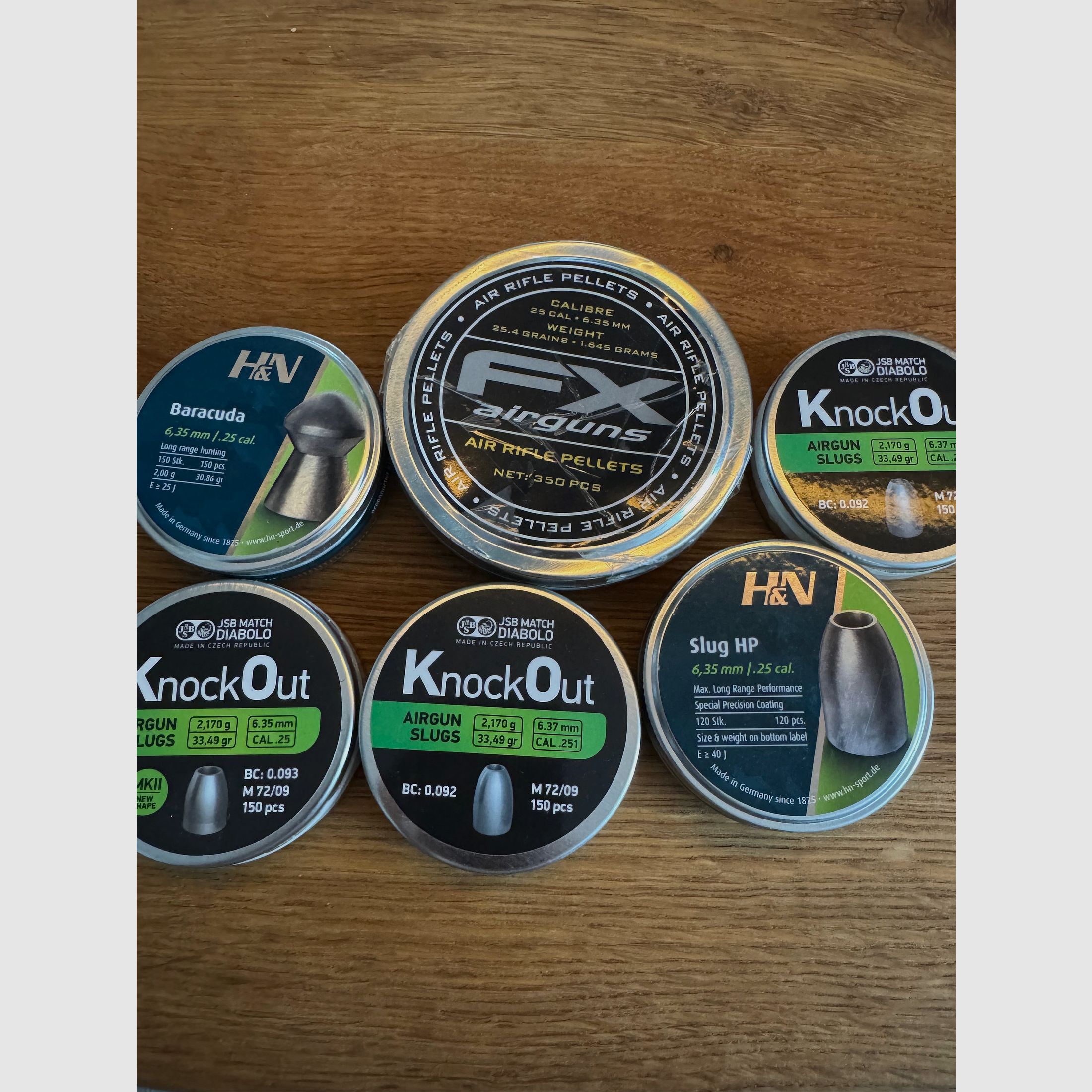 Slakken + Diabolos .25 6,35 MM H&N JSB FXAirguns
