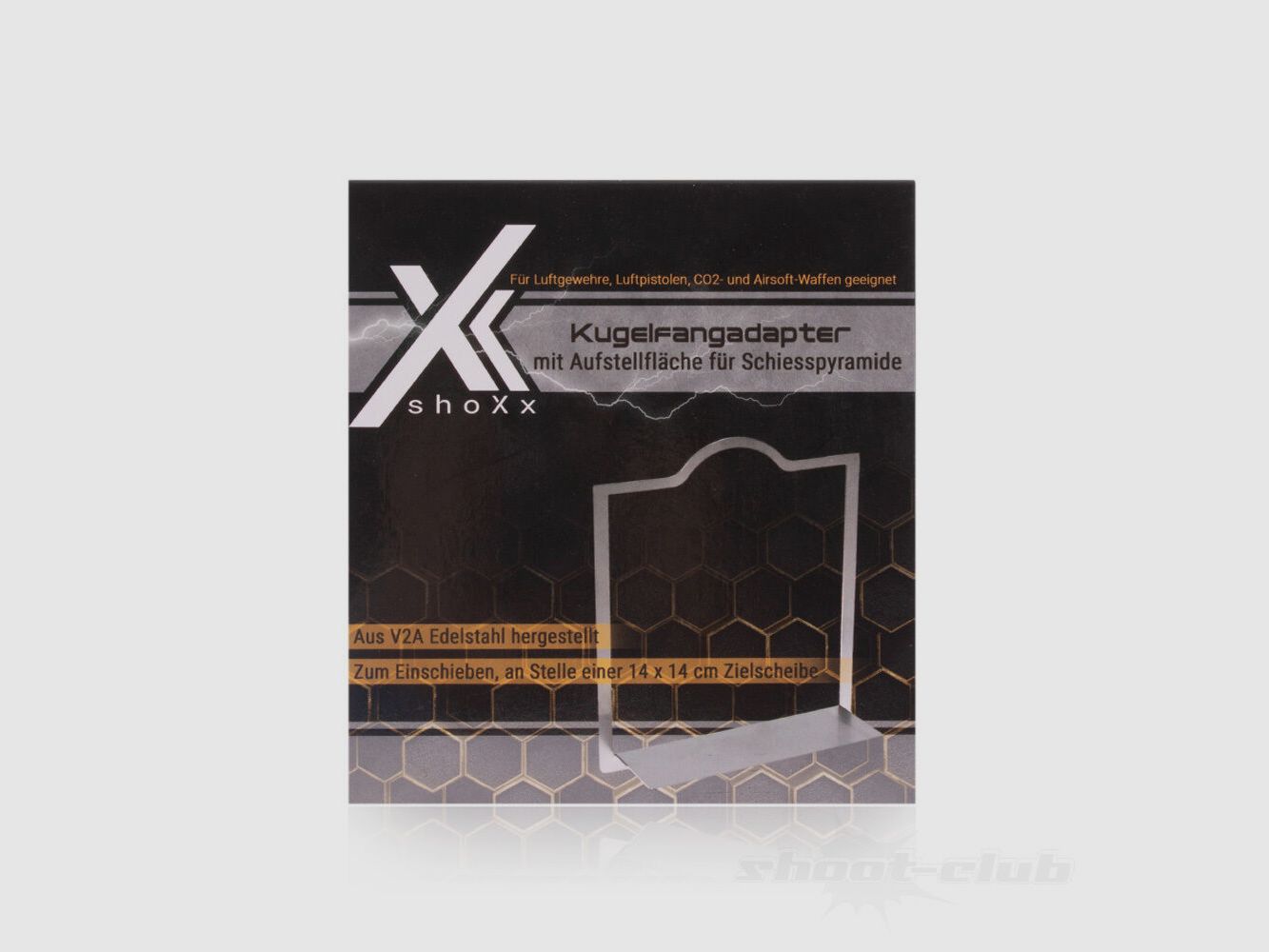 adattatore shoXx per trappola per proiettili 14x14 cm con area di supporto per, immagine 4 di 5
