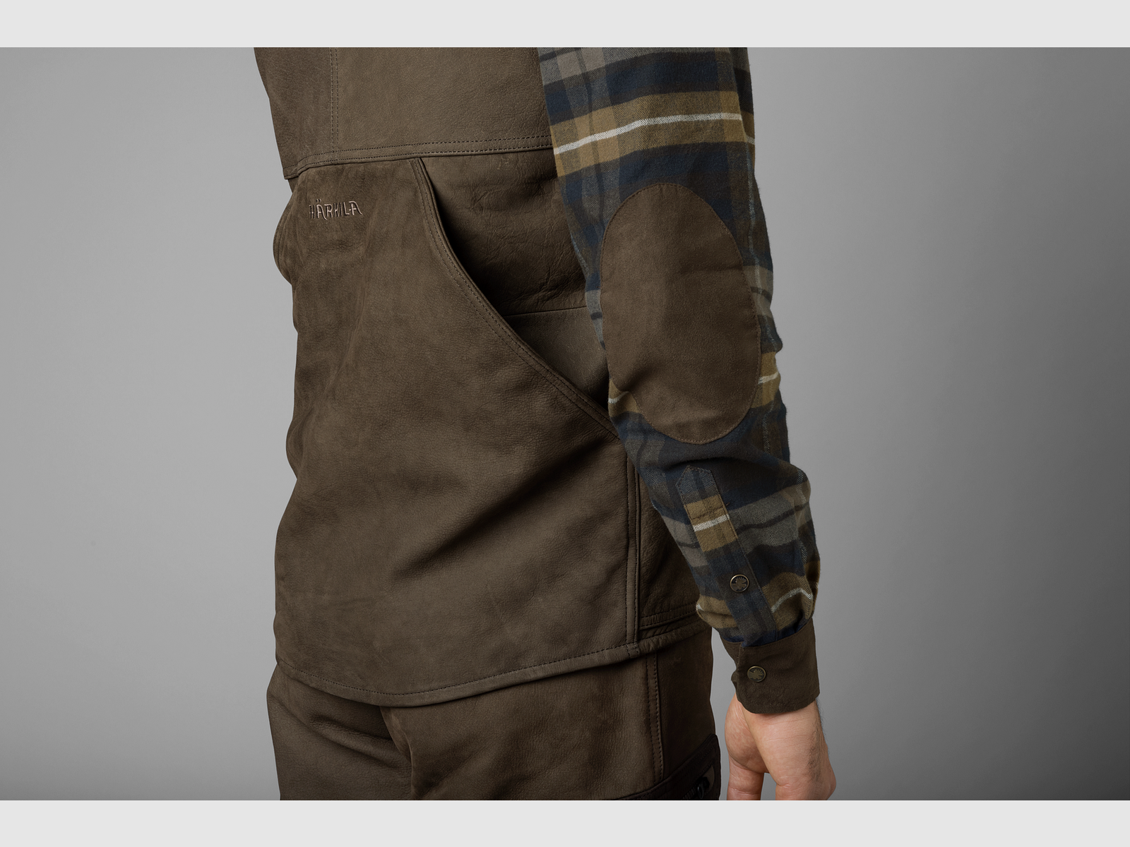 Härkila Pro Hunter leather waistcoat Willow green, billede 6 af 9