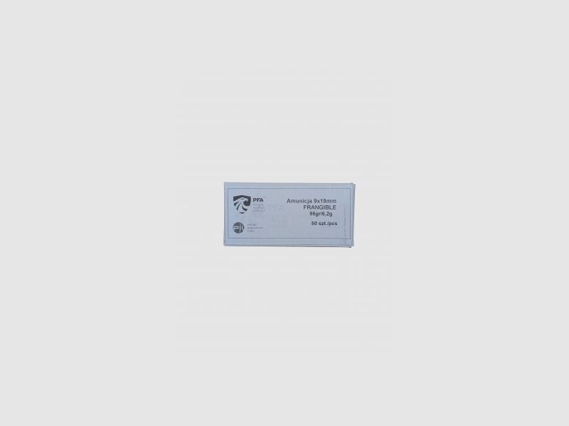 Munitions PFA 9 x 19 Frangible 95 gr / 6,2 g