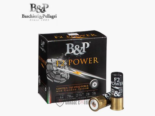 25 Cartucce B&P F2 Power 28G Cal 12/70