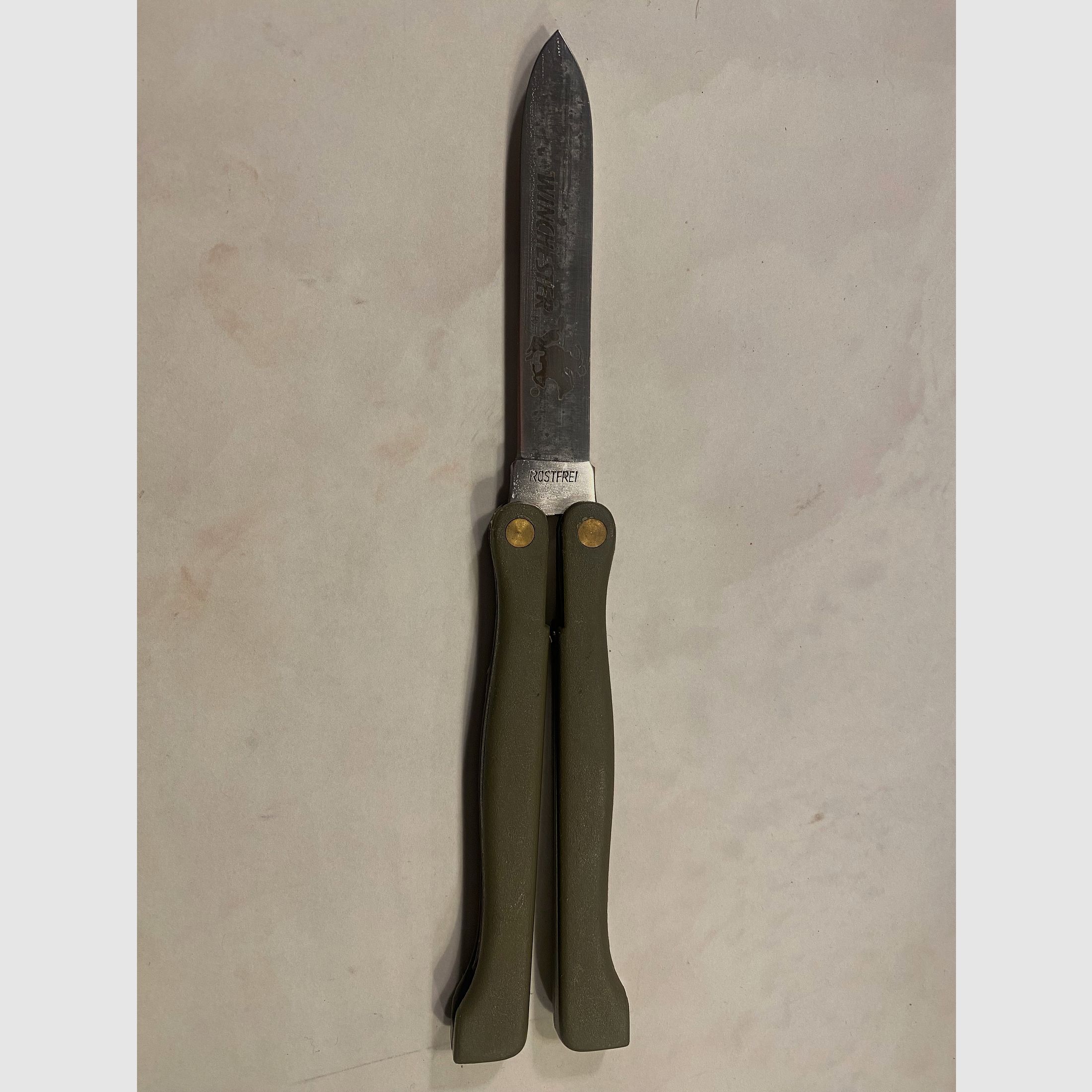 Winchester coltello a farfalla (Balisong) – inox – Vintage