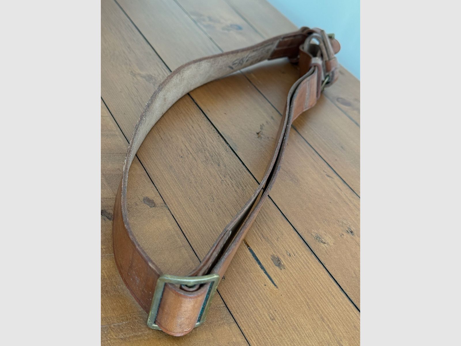 Mosin Nagant Karabiner Leder Riemen für Karabiner aus Reparation NVA DDR Gewehrriemen