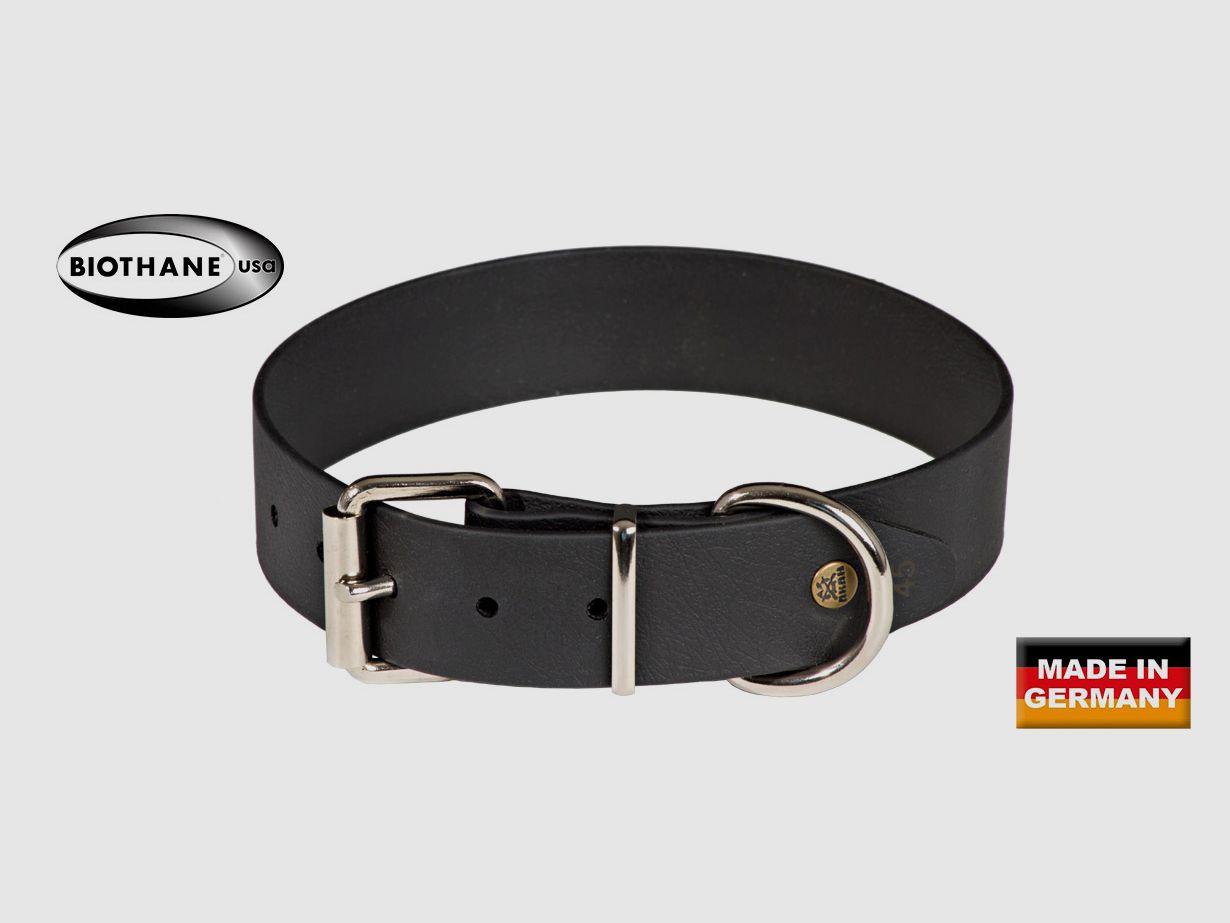 AKAH BioThane® Halsband schwarz 40 cm