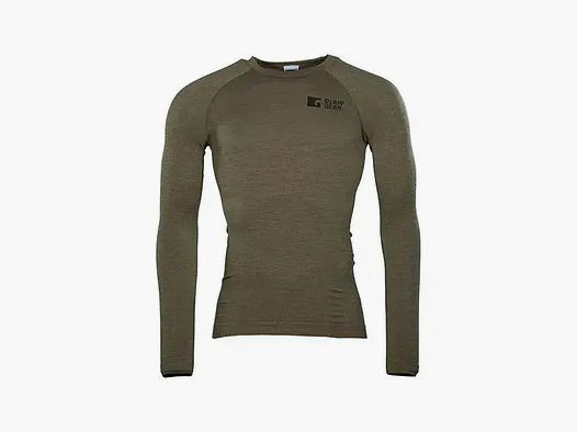 Clawgear Clawgear Longsleeve Merino Seamless stonegrey olive - S Hommes