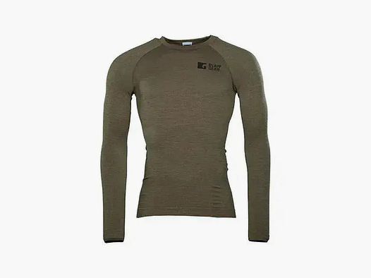 Clawgear Clawgear Longsleeve Merino Seamless stonegrey olive - S Herren