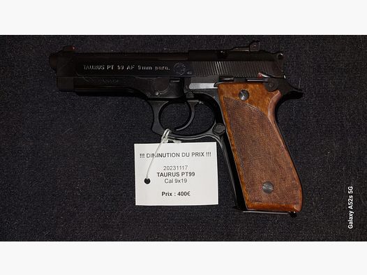 Pistolet Taurus PT99 9x19