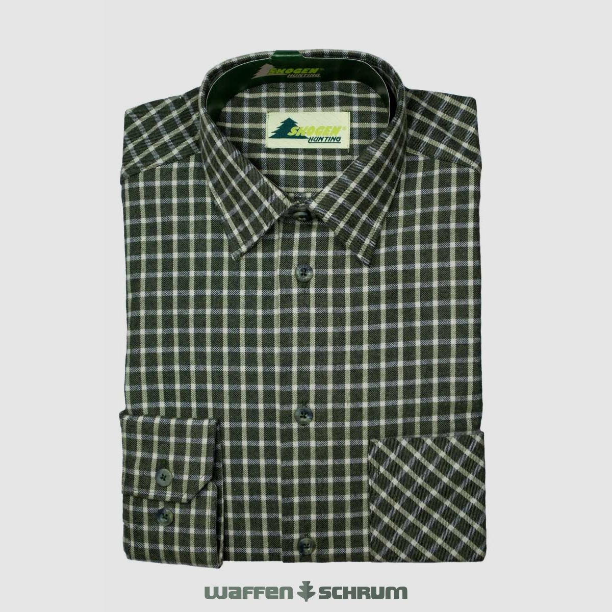 Skogen Hemd Kent Karo Dkl.-Oliv