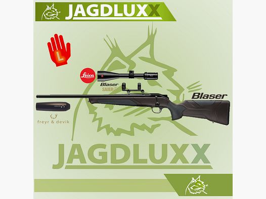 Blaser R8 Professional 2.0 Linkswaffe schwarz braun Set + Leica Amplus 6 + freyr & devik SD