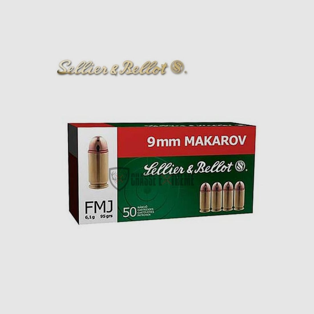 50 Patronen S&B Kal. 9mm Makarov 95gr FMJ