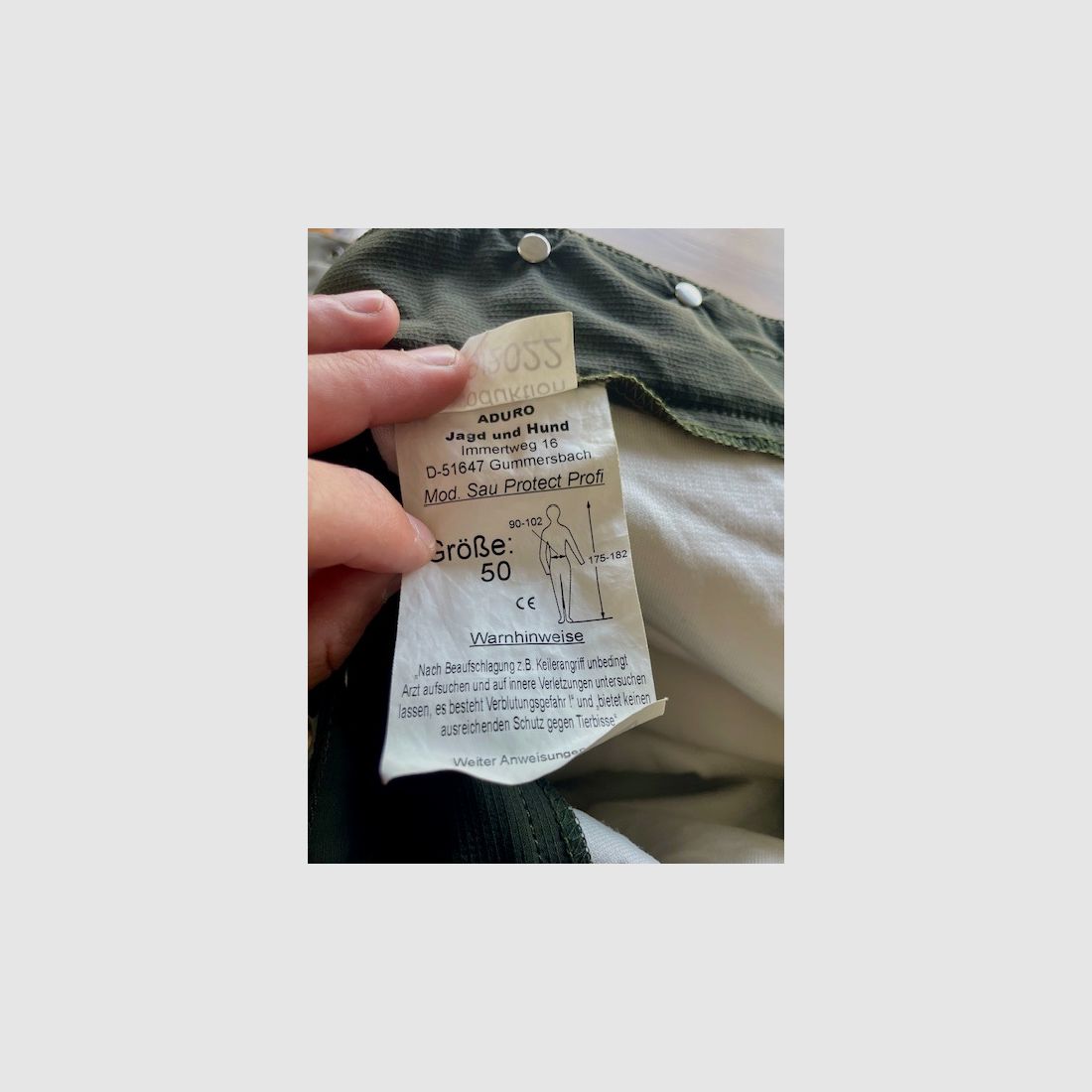 ADURO Sauenschutzhose Sau Protect Profi Größe 50 in grün, NEU