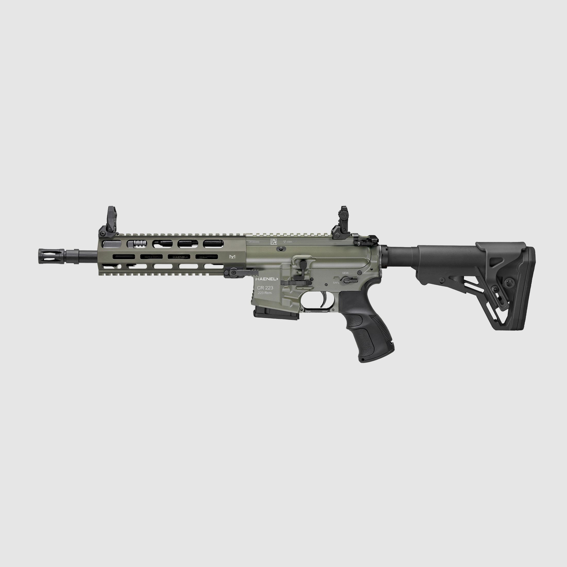 Haenel CR 223 M-LOK Handschutz Lauflänge 254 mm | Direktabzug | Handschutz kurz | Oliv | nicht sportlich zugelassen, Kal. .223 Rem.