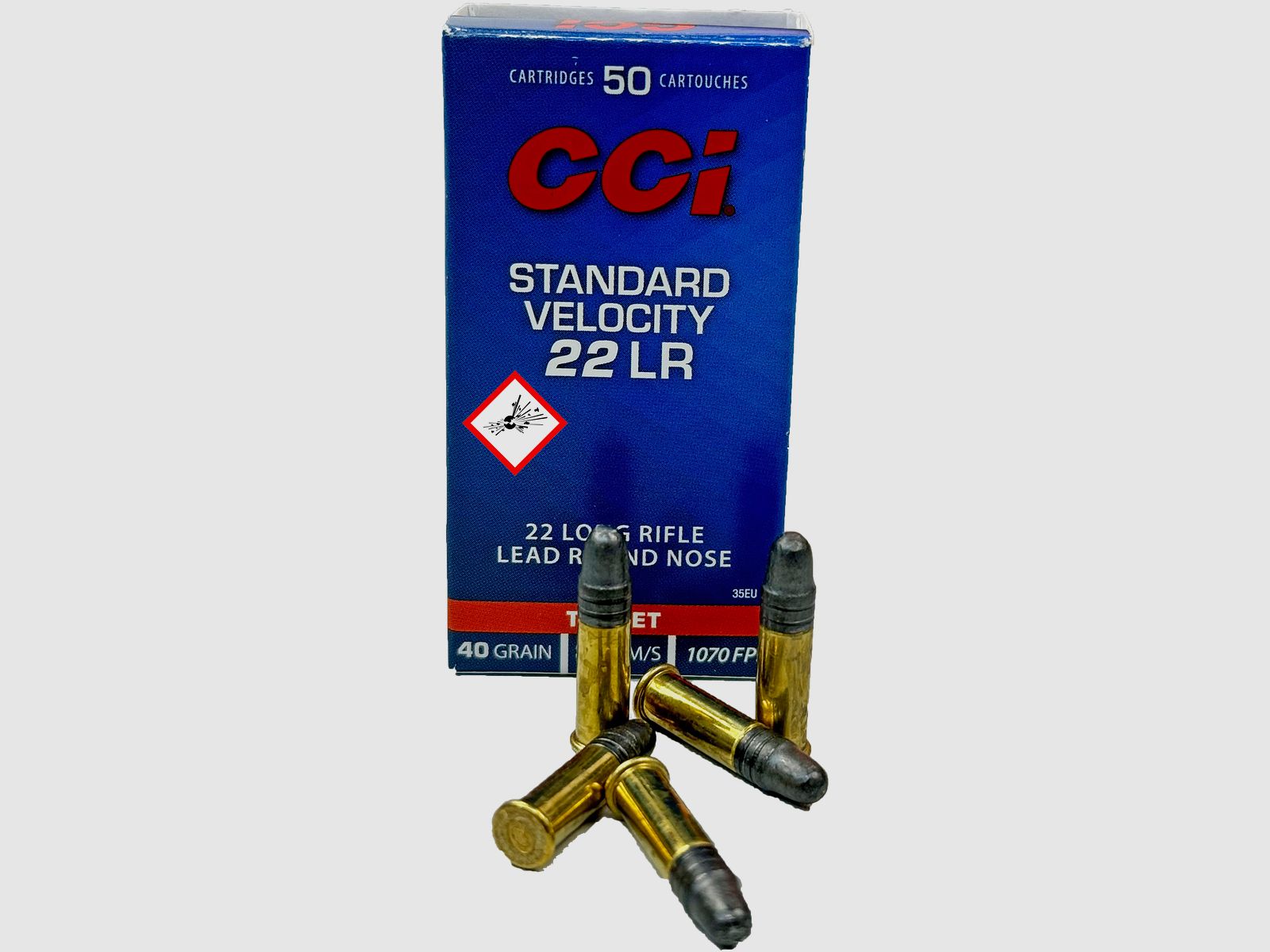 CCI Kleinkaliberpatrone .22LR Standard 40gr Blei RN