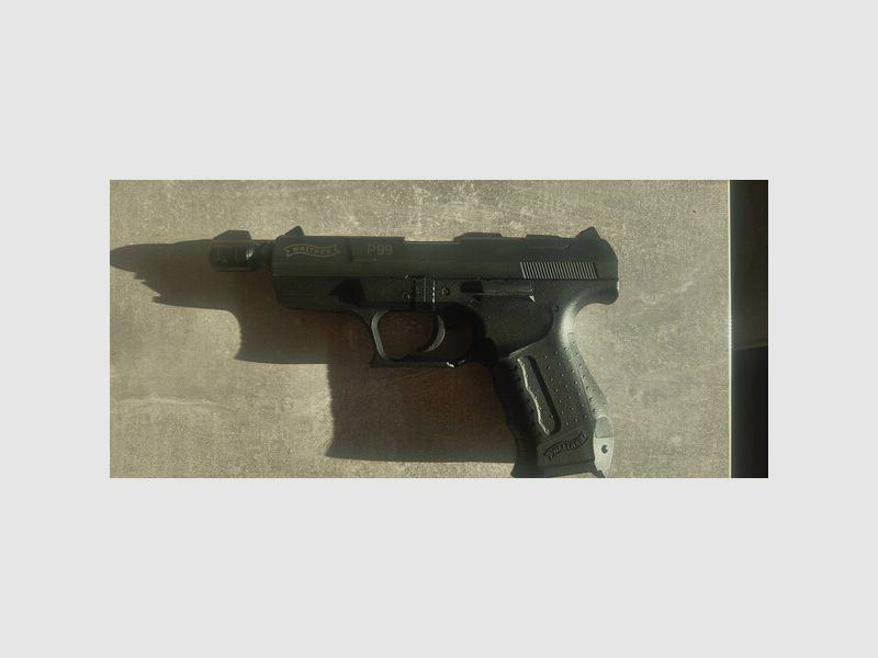 Walther P99 Schreckschuss Pistole 9mm P.A.K.mit Geldkassette