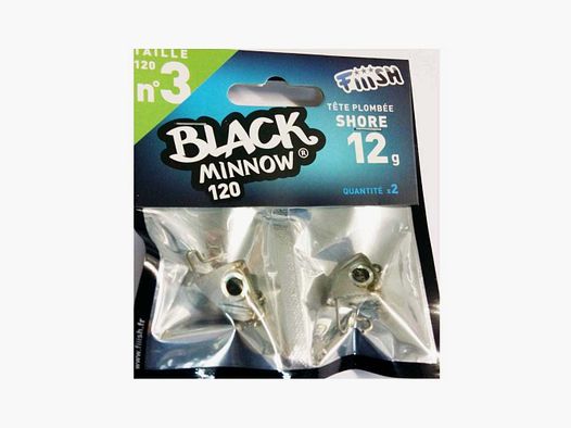Blei-Kopf Fiiish Black Minnow Nr. 3 120mm Shore 12g Kaki (x2)
