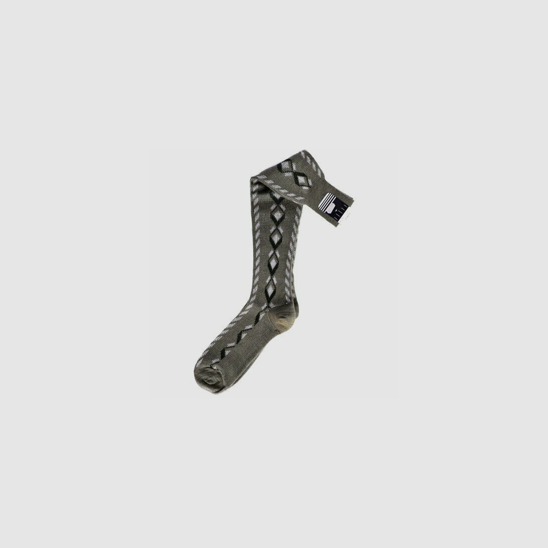 Karcher + Lessle Kniestrümpfe Strick oliv/weiß UK 11 / 43