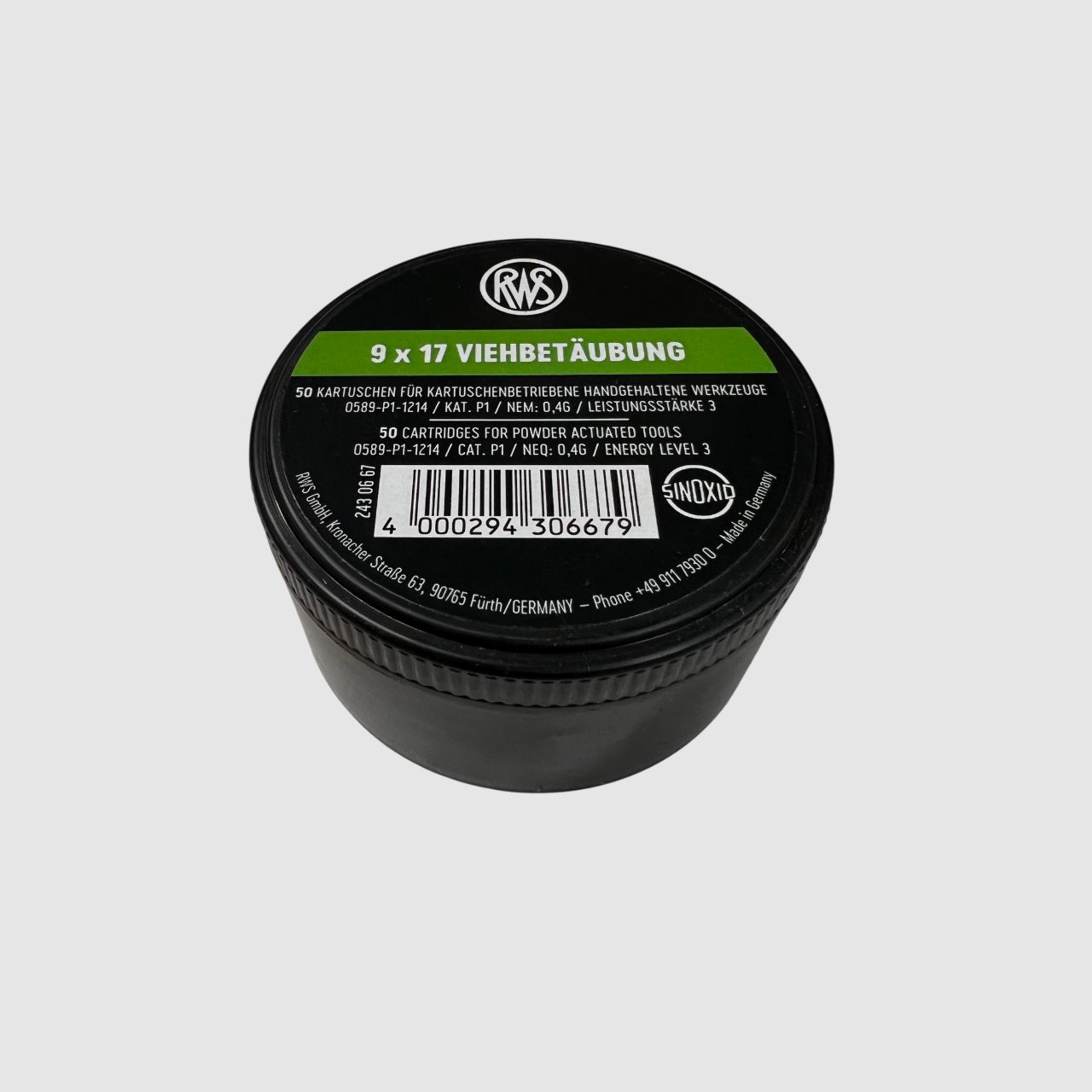 Viehbetäubungspatronen RWS Kal. 9x17 grün 50 St.