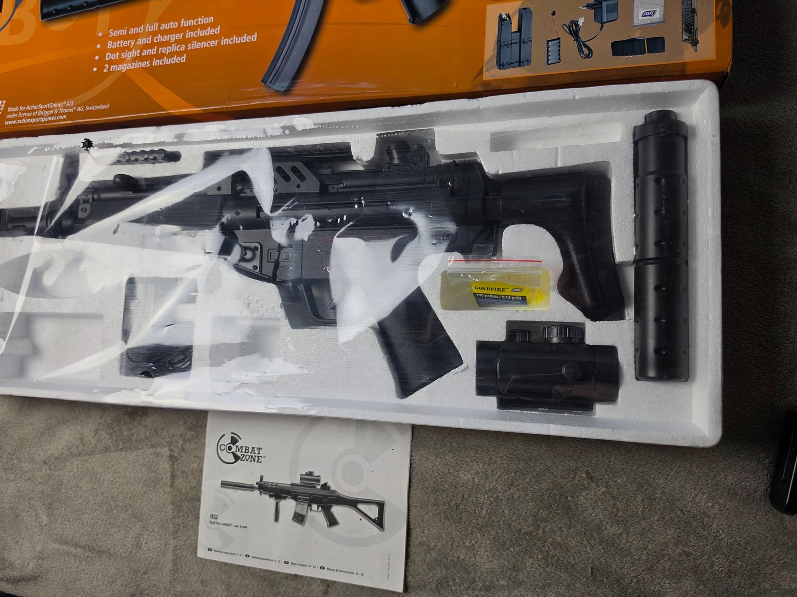 ASG B&T BT5 A5 Airsoft AEG Softair (Cal. 6mm BB) en set completo con accesorios OVP, imagen 4 de 10
