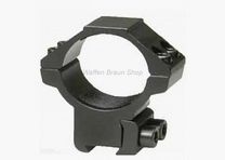 Montaż pierścienia Bauer do szyny pryzmatycznej 11mm, matowa czerń, 30mm, płaska