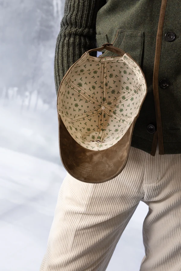 Casquette Habsburg en velours d'agneau marron, image 3 sur 4