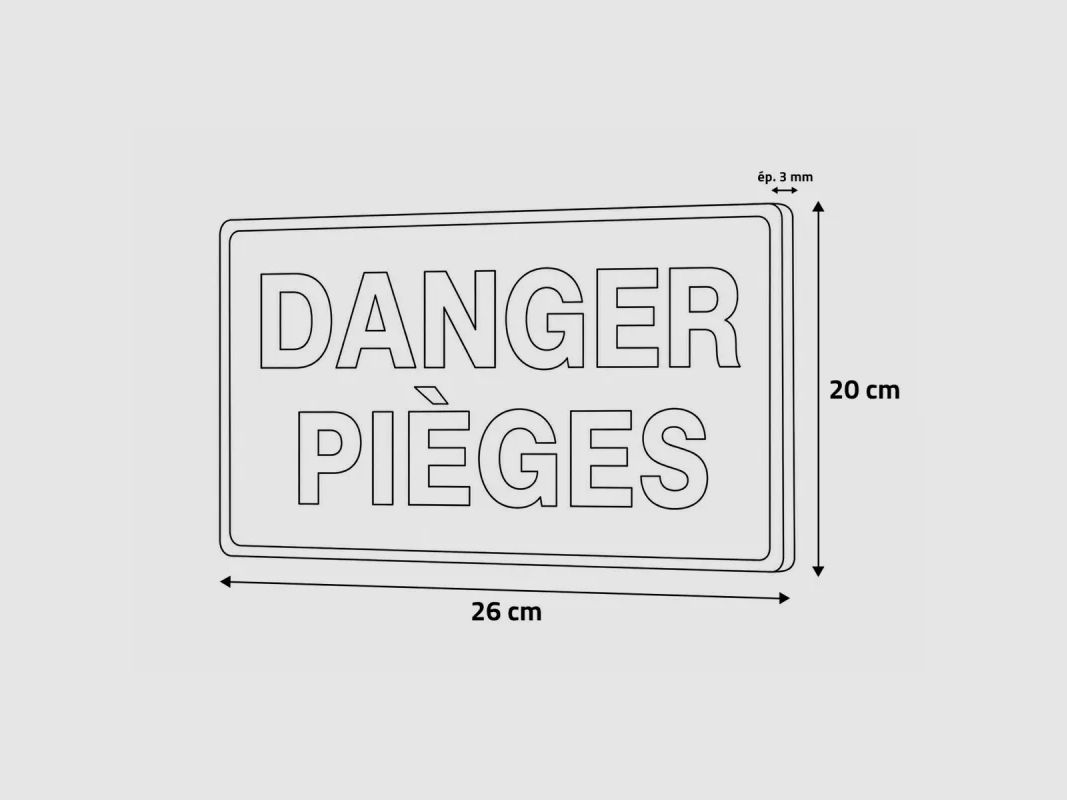 Warnschilder Fallen Akilux 26 × 20 cm – Set von 10, Bild 4 von 11