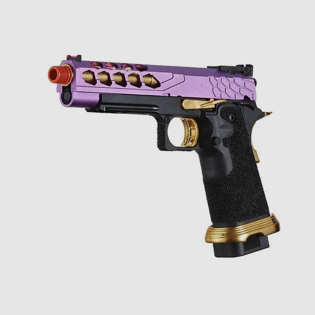 Airsoft-Pistole GBB Stryk Hi-Capa Lancer Tactical - Replik 4.3 mit lila RMR - Erhöhte Präzision und Realismus, Bild 3 von 5