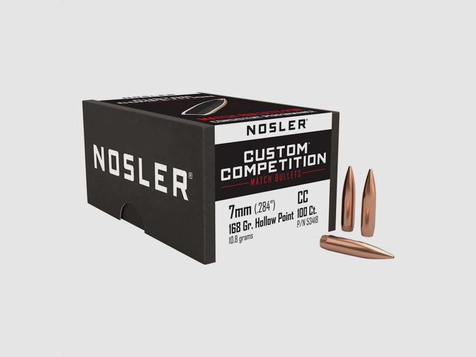 NOSLER 7MM (0.284″) 168GR HOLLOW POINT BOAT TAIL 100/BOX, Bild 2 von 2