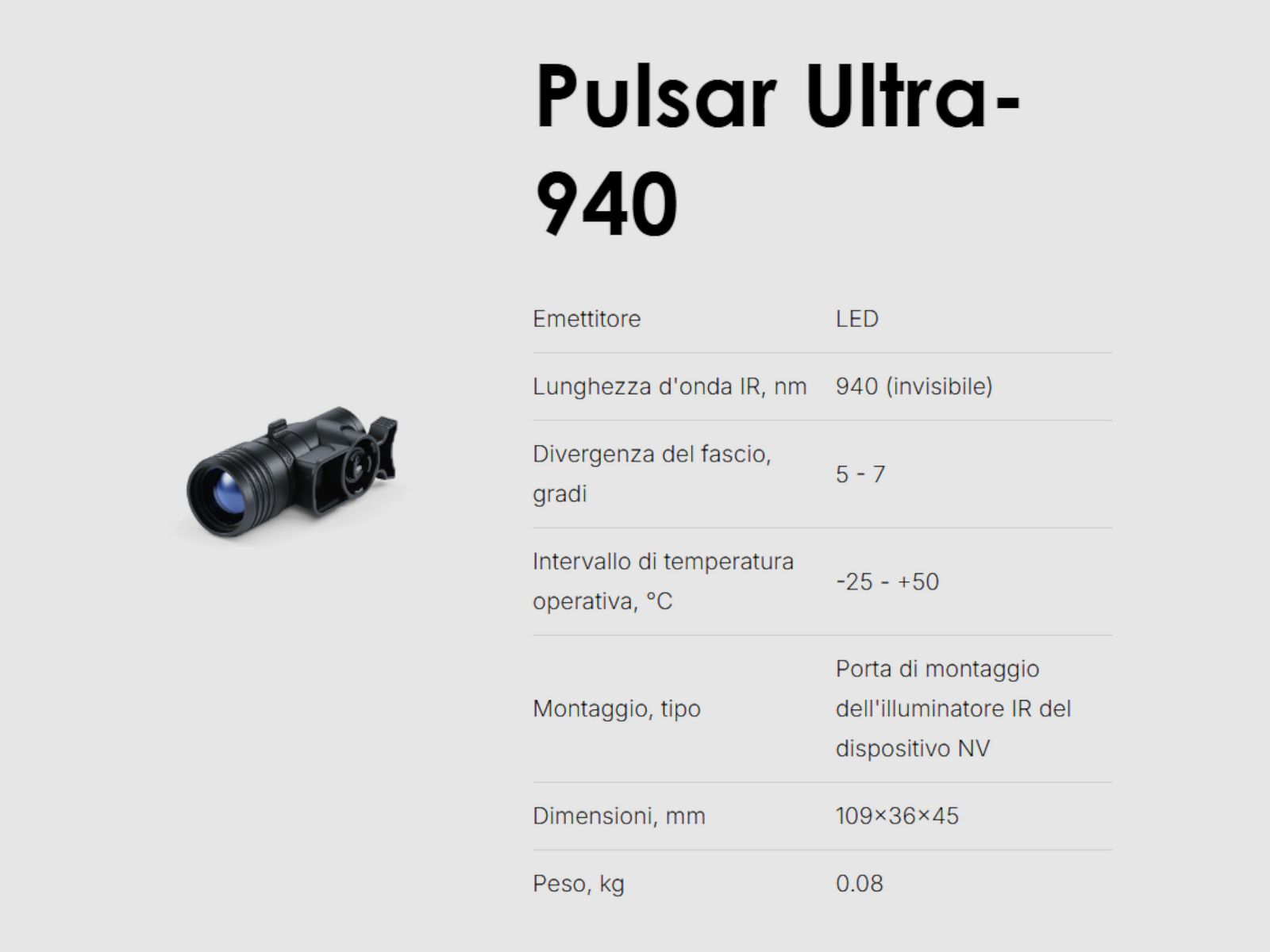 Pulsar – Infrarot-Illuminator Ultra IR Illuminator – Ultra-940 #79139, Bild 2 von 2