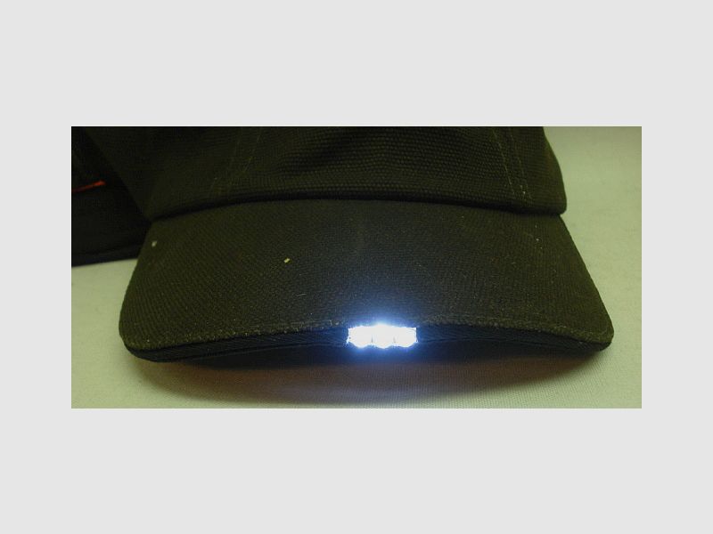 Cap with LED light in the brim - reversible