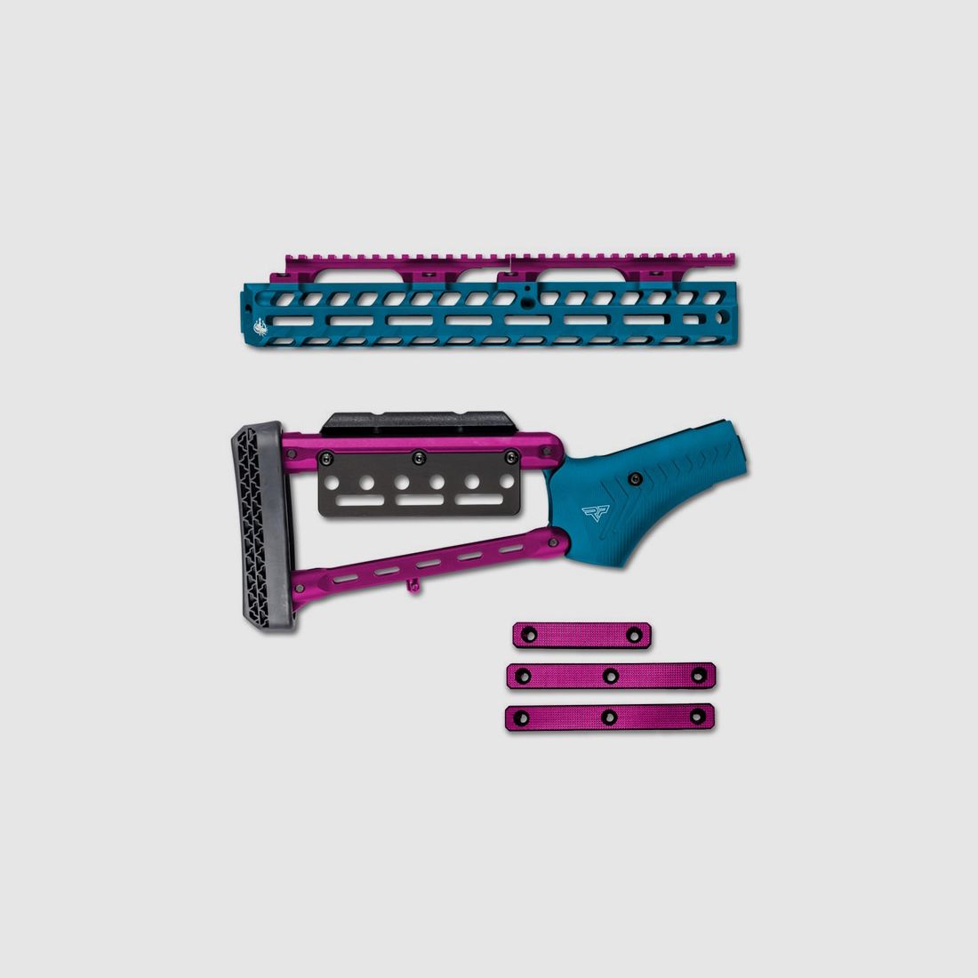 Set di calci per pistola Ranger Point Precision Costa Henry (Rosa e Turchese)