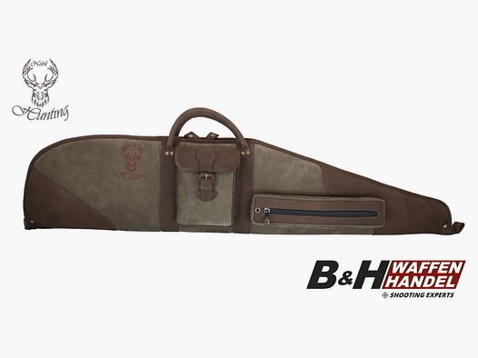 Nobil Hunting Leder Futteral 130cm in grün, handgenäht