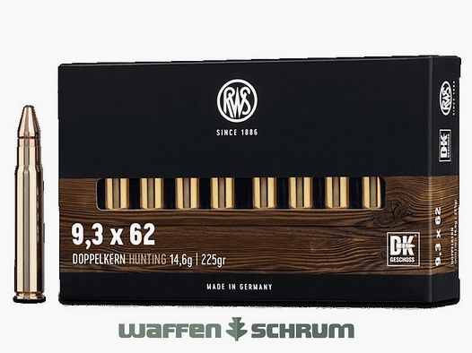 RWS 9,3x62 Doppelkern 14,6g - 226gr