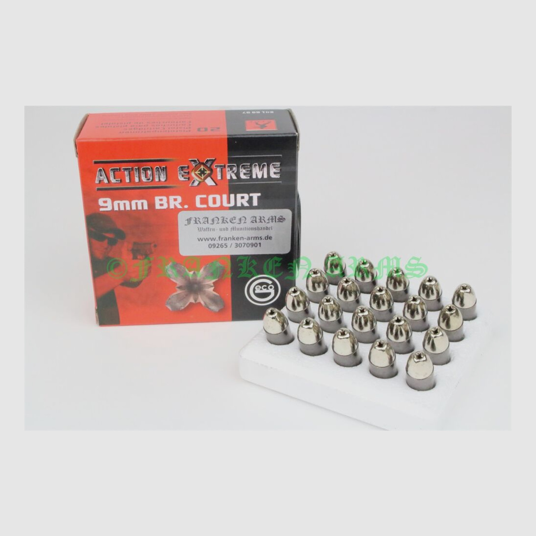 Geco 9mm kort Actie Extreme 85gr. 5,5g 20 stuks Staffelkortingen